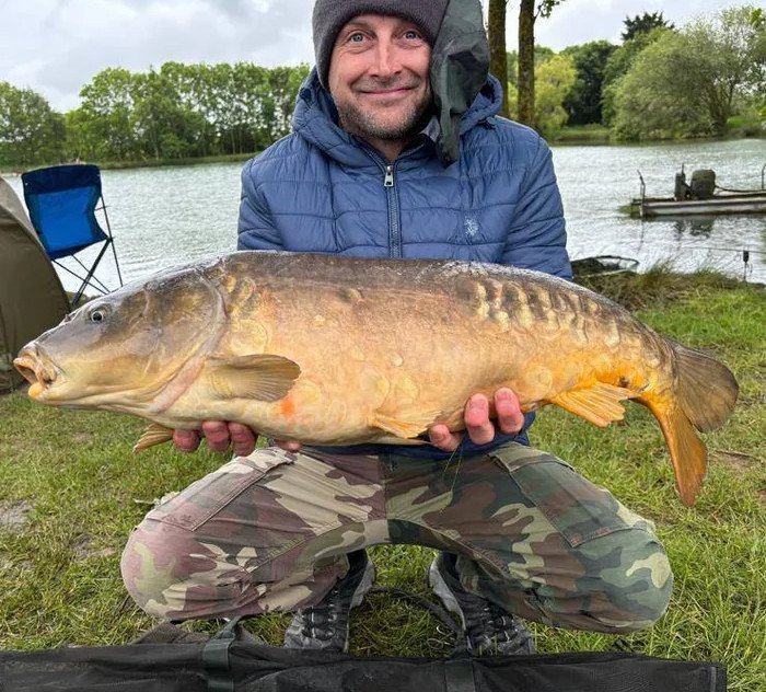 Nice catch of this good sized Mirror Carp